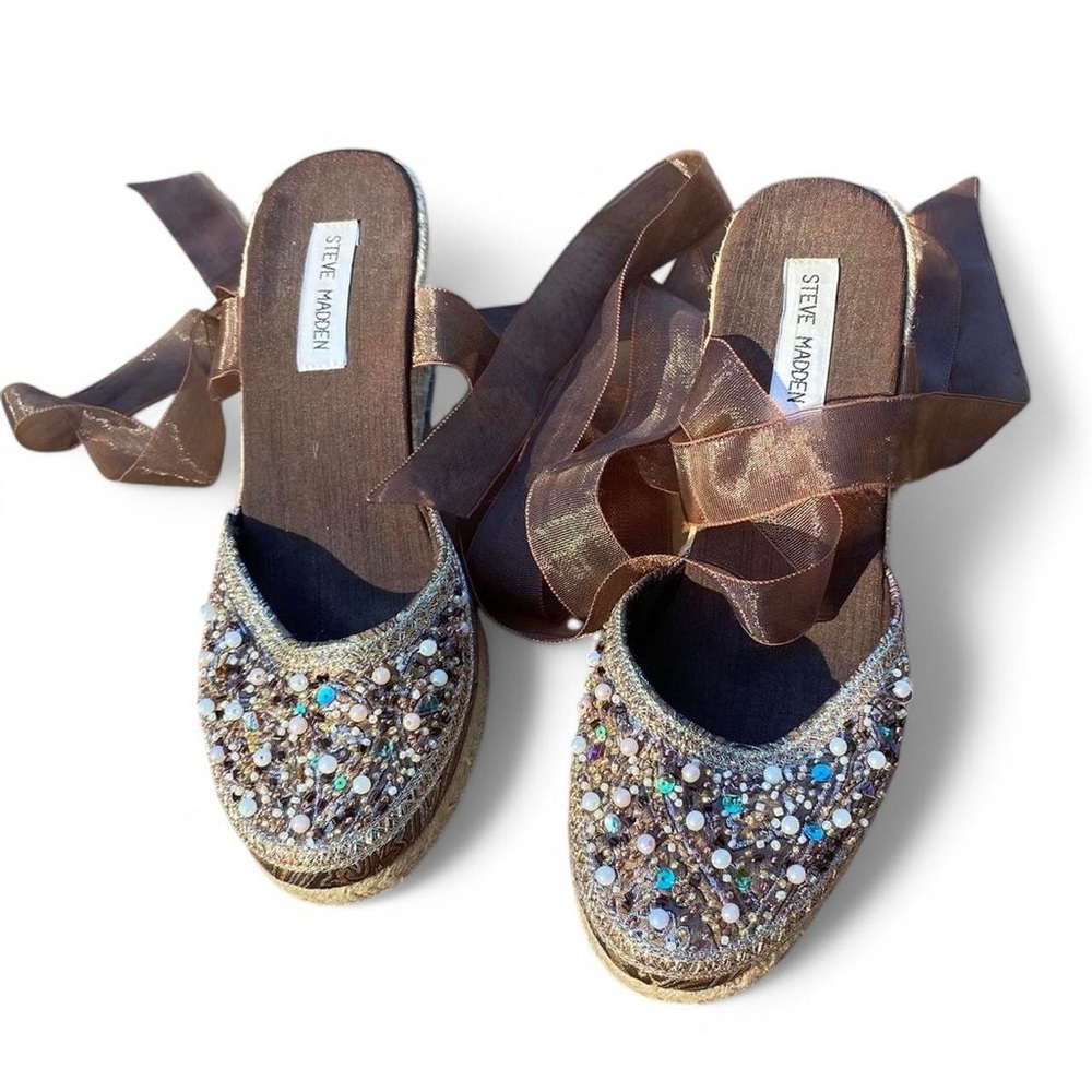 pearly steve madden heels